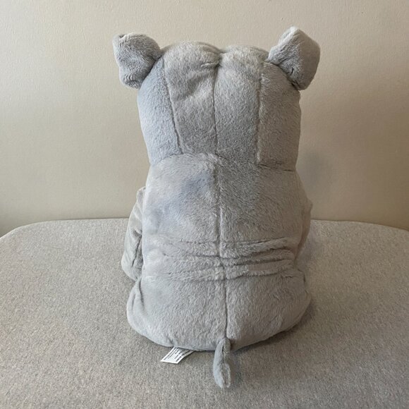 NWOT Shoppers Drug Mart Valentine's Day XOXO Grey Bulldog Pink Bow 14" - Picture 2 of 7